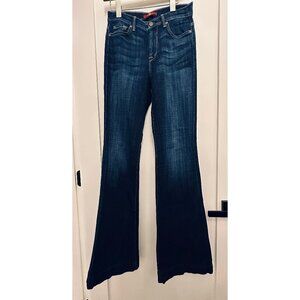 7 for All Mankind “Ginger” Flare Denim Dark Blue ,Size 26
